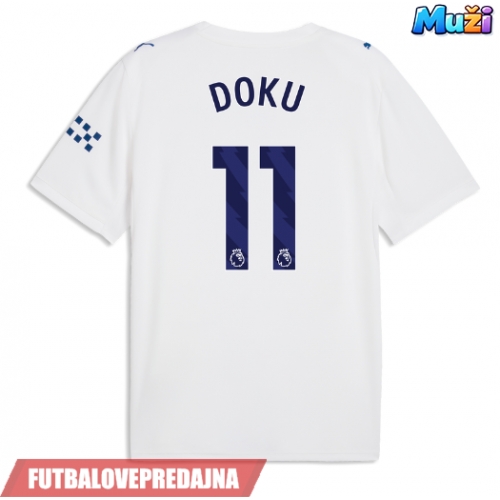 Lacne Muži Futbalové dres Manchester City Jeremy Doku #11 2026-27 Krátky Rukáv - Tretina